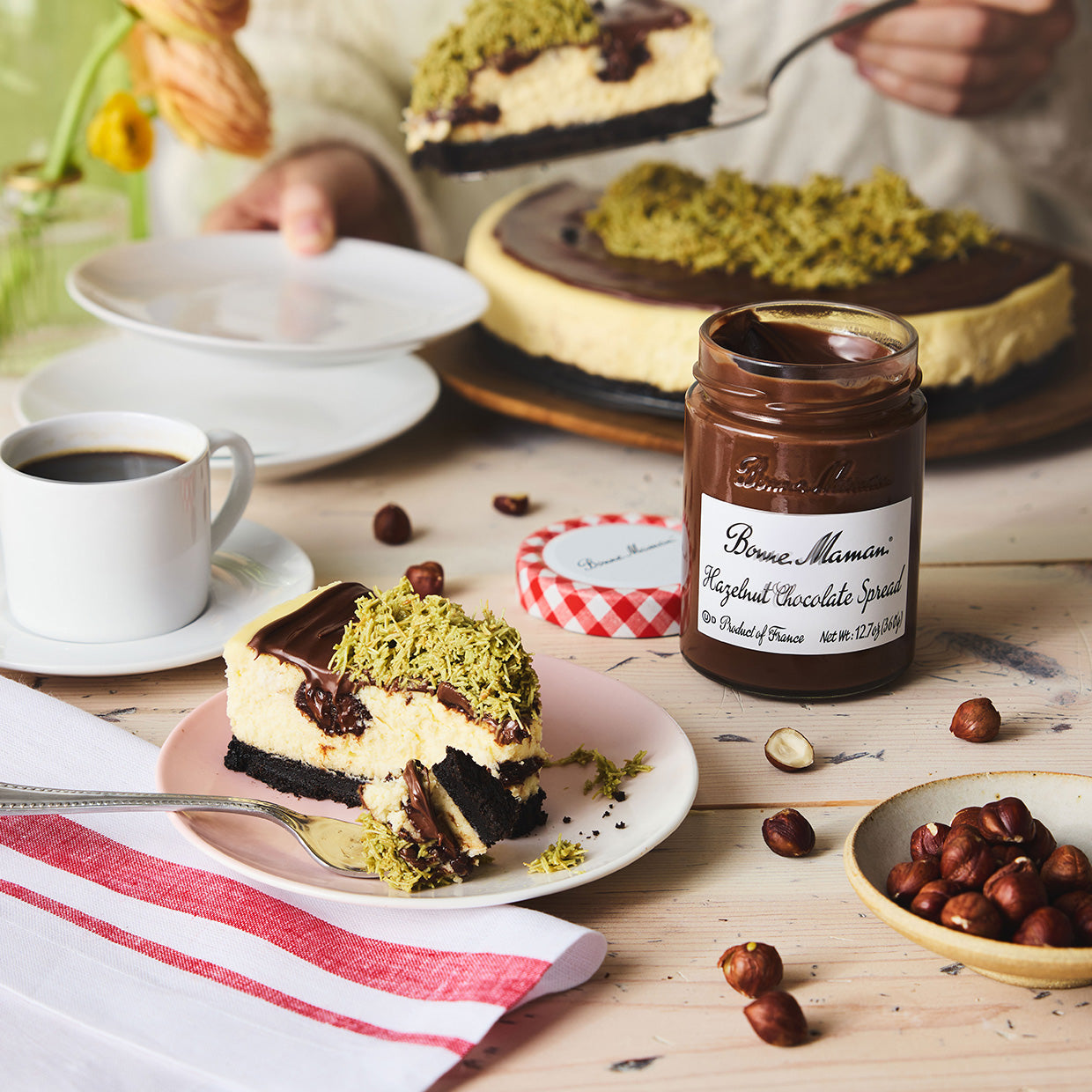 Dubai Hazelnut Chocolate Cheesecake Bonne Maman USA