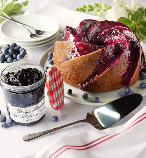 Bonne Maman Blueberry Swirl Bundt Cake - Pinecones and Acorns