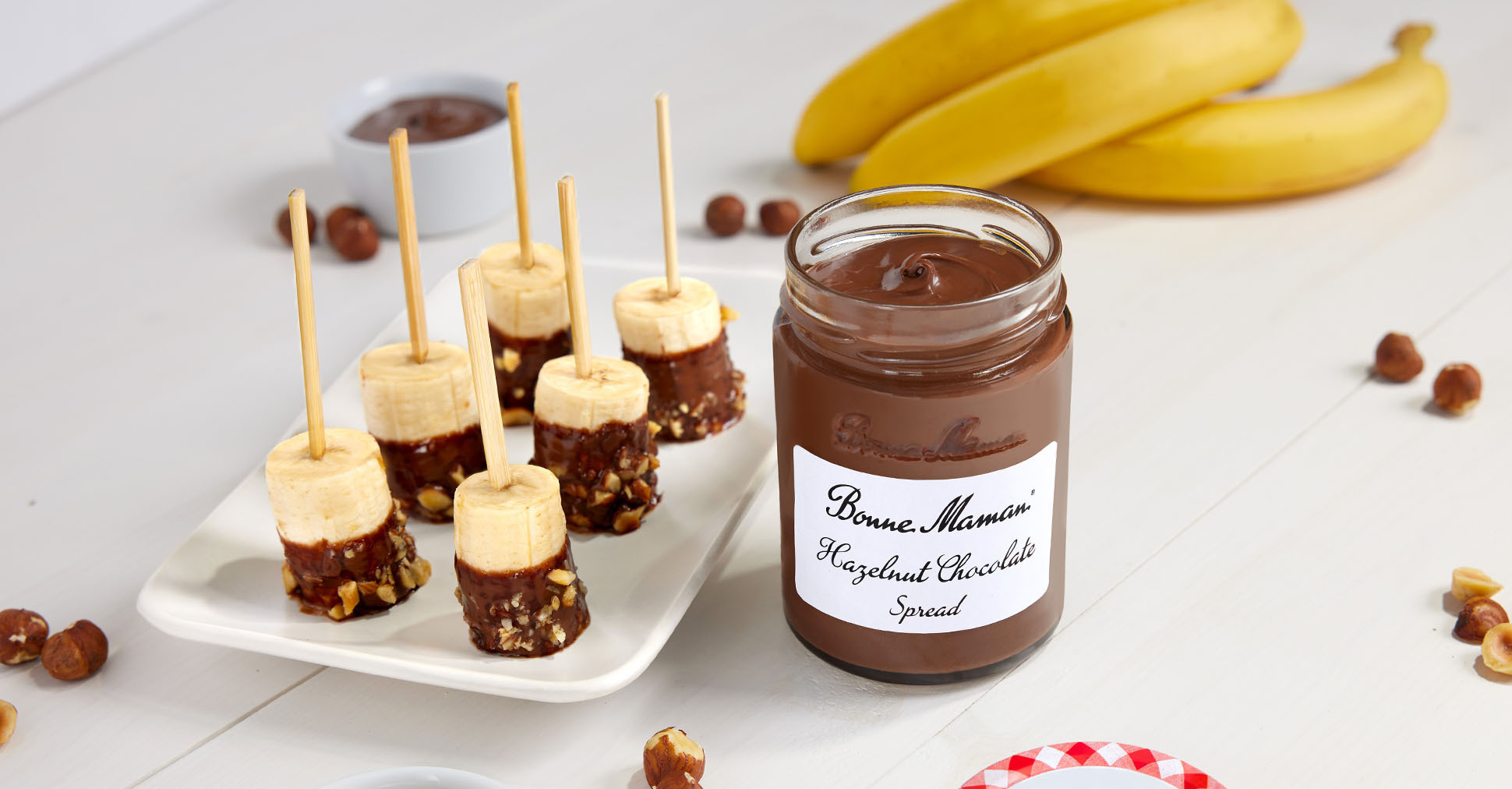 Banana Kebabs With Hazelnut Chocolate Spread - Bonne Maman