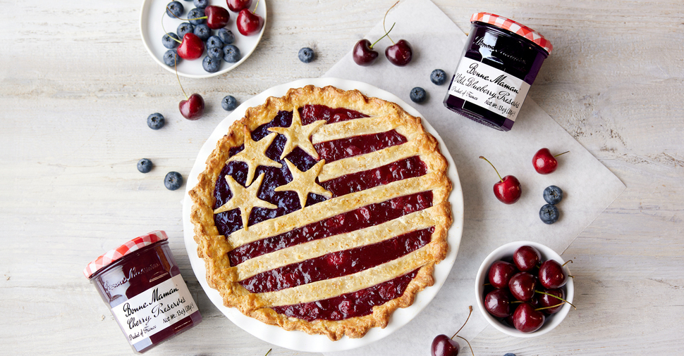 Blueberry-Cherry Flag Pie